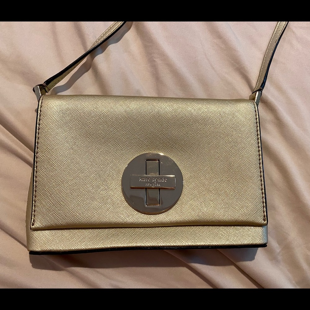 New Kate Spade Gold small Purse